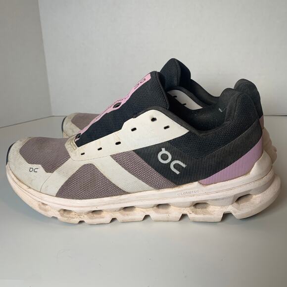 On Running Cloudrunner Women's White Heron Black Running Shoes Size 9 - Picture 3 of 8